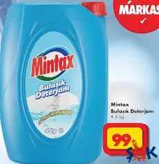 MİNTAX BULAŞIK DETERJANI 4 KG